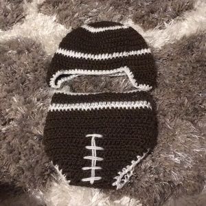 Newborn boy football outfit photo-props